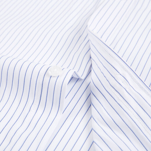 Gy Yager Neue Sommer Business Professional Workwear Casual White Solid Color Herren Stripes Plus Size Customized Longleved Shirt Short Sleeve 4203 Weiße und blaue Streifen 40 175/92A etwa 135-150Jin [Jin entspricht 0,5 kg]