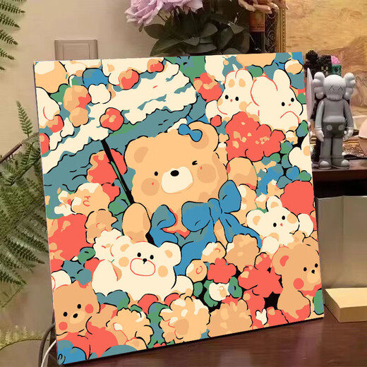 Cat Duidu endiy цифровой масляной картины раскраска раскраска вручную подарочную мультфильм милый декоративная живопись Масло Цвет Оптовой FQ695 CAT Girl 20*20 см. Тяжелый внутренний свет светлый цвет + кисти для кисти