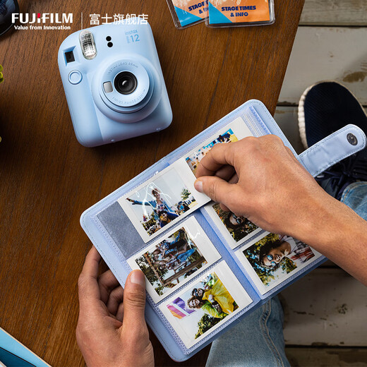 Fuji (FUJIFILM) instax instant camera 3-inch mini photo paper film roll 3-inch double pack + photo album + storage box * 2 + refrigerator magnet, including 20 white borders, official standard
