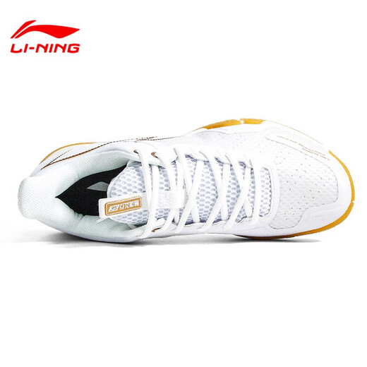 Li Ning 2025 New Guaranteed Authentic Badminton Shoes Men's and Women's Same Style Sports Shoes Ground-Flying AYTV003 AYZR007-3 Standard White 40