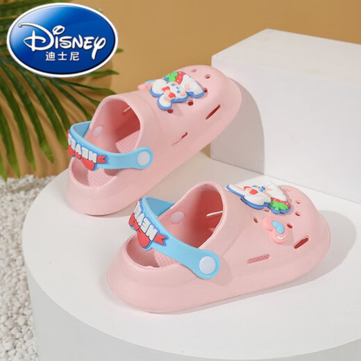 Disney Childre's Hole Chaussures Summer 2025 Nouveau Eva non glissée pour hommes et filles sandales sac bébé caricot animé semelles épaisse chaussures rose 26 -27