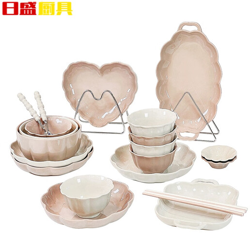 欧泡沫餐具乔迁之喜4-6人轻奢新房子搬新家礼物实用餐具碗筷套装入宅乔 描金款4-6人食礼盒装【1355】