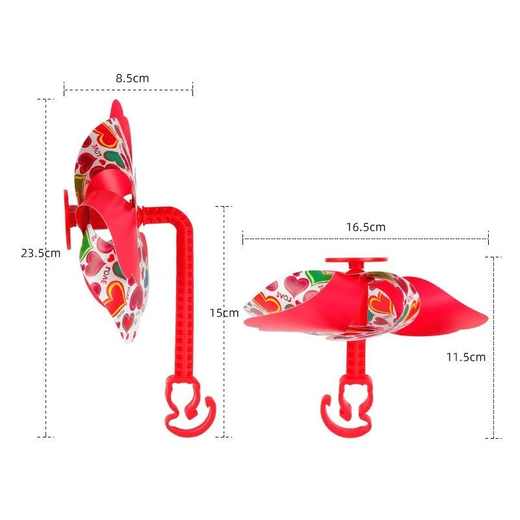 
Toy musical instrument colorful rotating windmill pendant small windmill design colorful rotating windmill other outdoor toy handlebar windmill-red long pole-six-color colorful