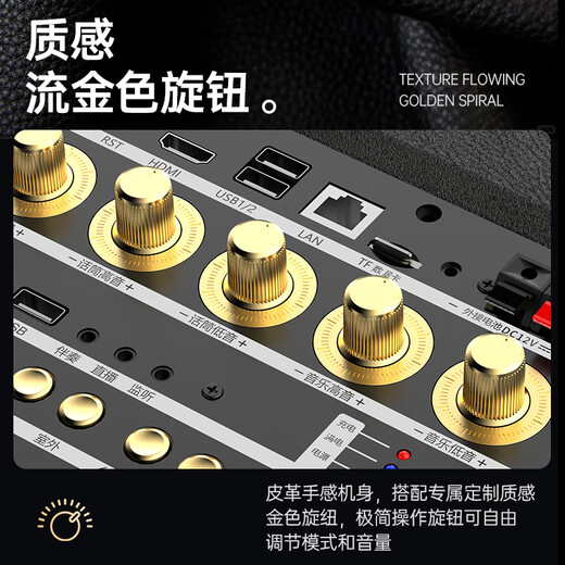 Westin Home KTV Audio Set Audio Amplifier Video K-Song All-in-One Song Order Machine Home Singing Active Speaker Outdoor Camping 320-320G [Kyokura]