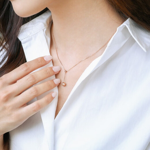 Chow Sang Sang 18K rose gold necklace mint series beads 92532N pricing 47 cm