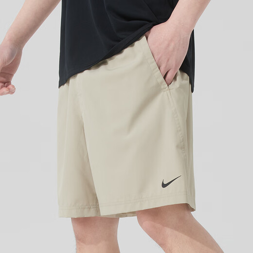耐克（NIKE）短裤男2025年夏季户外训练潮流时尚梭织休闲舒适透气运动裤 DV9858-251/黑/黑/铁灰/白 S