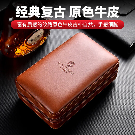 CIGARLOONG cigar box portable cigar cutter three-piece set lighter cedar wood Cuban cigar humidor
