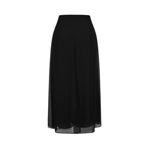 Jiuzi (JUZUI) commuting elegant and light casual wide-leg pants for women in summer JWDX11303 plain black M