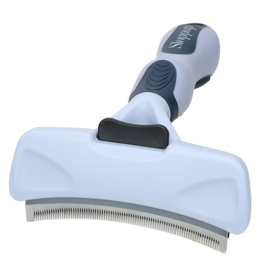 OTHER cat hair thinner comb with blade artifact cat hair removal comb, dog hair removal comb, long hair comb, underhair removal for pets, blue gray, extra large 11.5cm blade