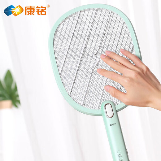 康铭电蚊拍强力电蚊拍充电家用紫光诱蚊二合一杀蚊虫灭蚊器 【折叠款3881】1秒消除余电+紫光