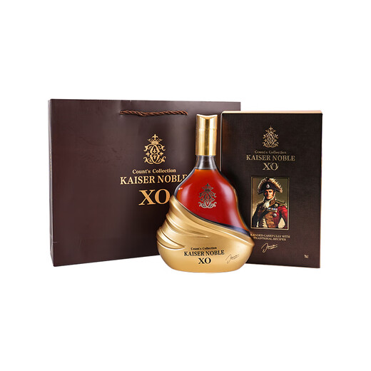 凯萨贵族KAISERNOBLE白兰地xo洋酒法国进口45度名酒烈酒700ml 【轩玛仕】礼盒送礼 送酒杯 700mL 2瓶 （性价比）