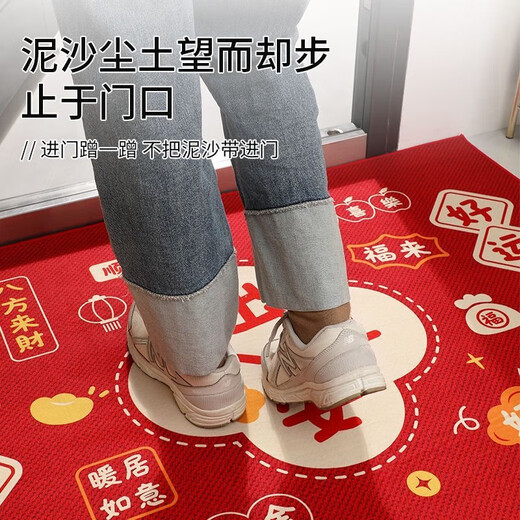
Entry door floor mat entrance mat can be cut into the entrance foot mat for the entrance mat. The house moves and the festive carpet is anti-slip and dirt-resistant. Short velvet blanket surface YY1047 40*60cm