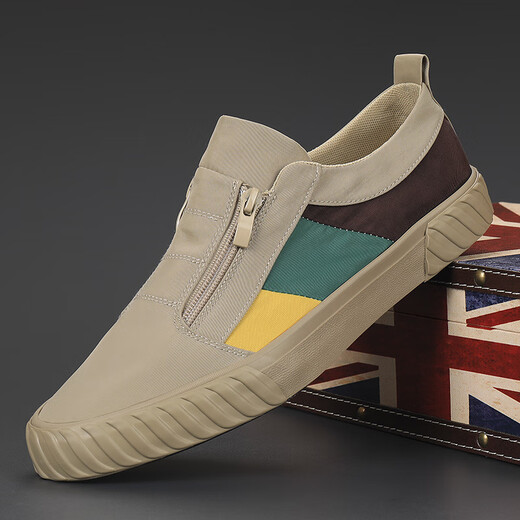 Región occidental Camel 2025 Zapatos de hombres de primavera Nuevos zapatos de lona transpirables zapatos casuales de una pie