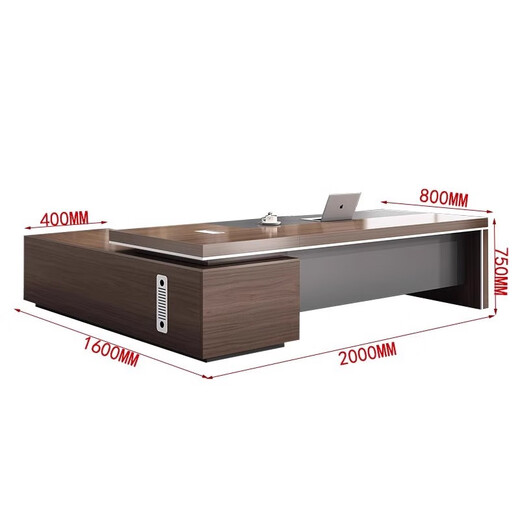 Ximulai boss desk office desk and chair combination president desk manager desk and chair executive desk 1.6 meters thickened boss desk