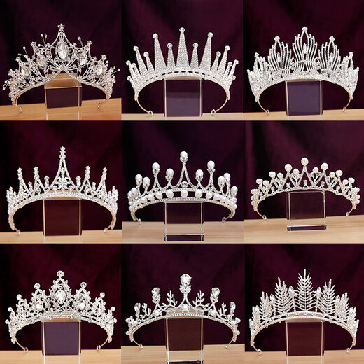 WSAY Crown Tiara Adult Bride 2025 Japanese and Korean New Wedding Dress Accessories 18th Birthday Counter 27# Shangchao