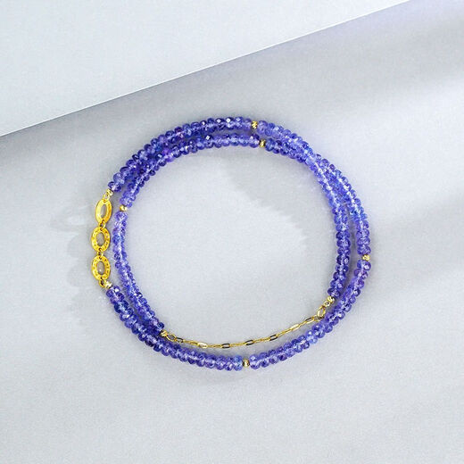 Qianjun Tanzanite Necklace 40+5 High-Looking Ethnic Style White Beaded Necklace 2024 New Style Gift for Girlfriend Chinese Valentine's Day Necklace