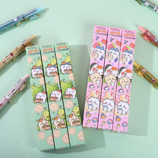 Mppmck jiyikawa new Blind Box Pen Creative Cartoon Cute ins ins Высокая упорная пресса Нейтральная ручка быстро сухая черная вода x-6174 временной агент слепой короб