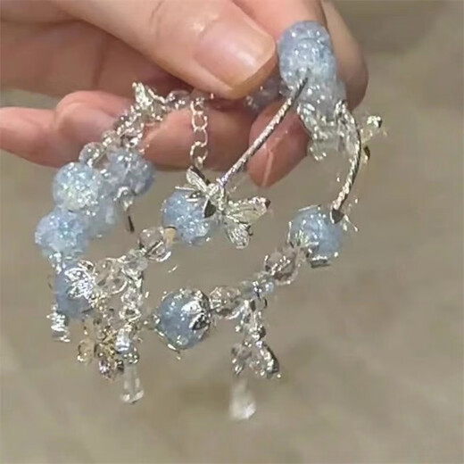 El mismo estilo de Xiaohongshu Burning Butterfly Bracelet New Chinese Fashion Super Fairy Hand Decoration para darle a mi mejor amigo Regalo de cumpleaños M687 [brazalete de mariposa fragmentada]