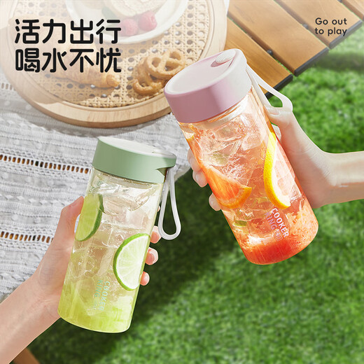 Cui Dahuang Water Cup Girls Summer Simple Hand Cup Tritan Children's Tea Cup Tea Water Separation 550ml (White)