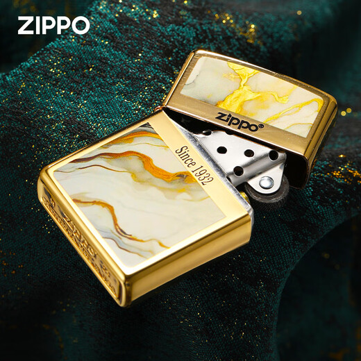 Zippo Flagique officielle en émail plus léger Marble Marble Business Gift Kerosène Origin à vent Marble - Version autonome DY9902TQ