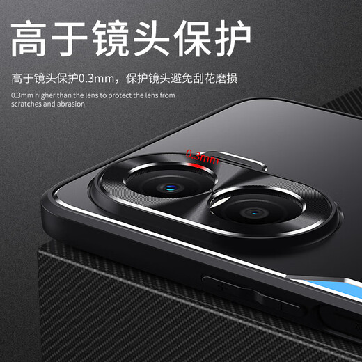 科泊特 红米Turbo4Pro手机壳小米Redmi新品turbo4pro金属背板全包镜头防摔保护套高档防指纹男士后盖5G潮 【黑金色 - 金属刀锋】 小米红米（Turbo4 Pro）