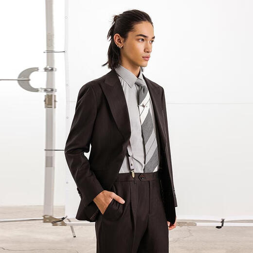JDV (J.D.V) JDV Clothing masculin 2025 Mall de magasinage avec le même café du premier et d'été pour la veste de costume à collier de gaufre masculin L 180 / 96A
