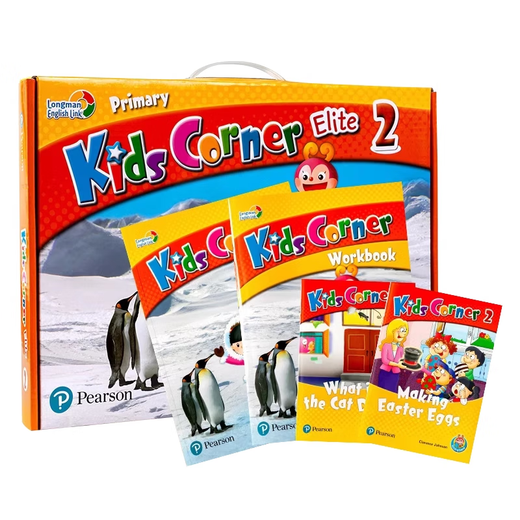 Original Pearson Langwen English Textbook Corner12345 Level 6-12 Years Children's Elementary School Student Books Workbooks Story Grading Reading Picture Books Training Institution KC School Vocabulary Preparation Level Friends Expansion Level Kids corner2 Level Student Set