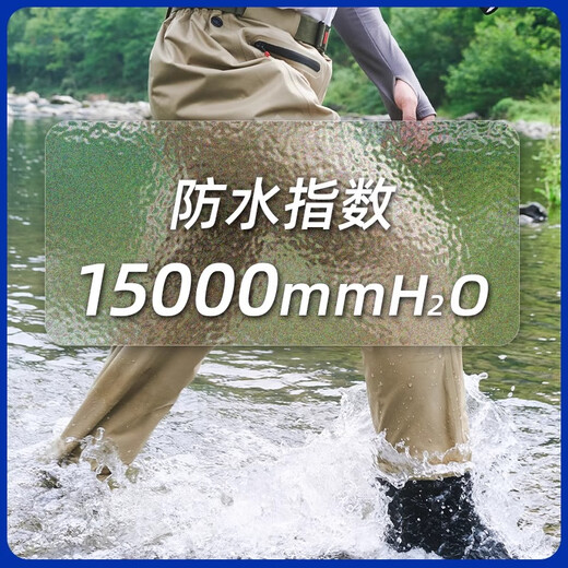 Zailu waist-length waders, nylon lure equipment, sea wading pants, lower body, stream fishing one-piece waterproof clothing, fishing suit, basic PVC model, green wear-resistant basic model, 40 36 according to normal shoe size