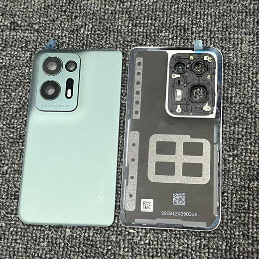 ASuitable for OPPO FindN2 original back cover folding screen mobile phone back case FindN2 pure original glass battery cover FindN2 black original back cover with lens