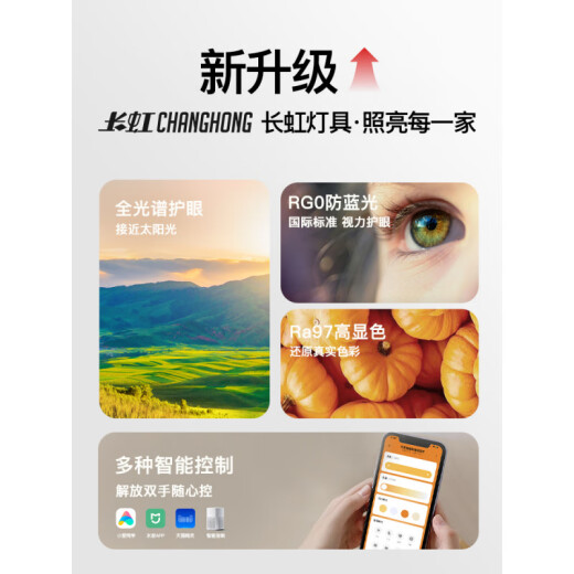 CHANGHONG Luz Mantorde de la luz del dormitorio 2025 NUEVO MODERNO SIMPLE ESTIDO ESTUDIO SALA DE PROTECCIÓN DE OJOS LED 0W 0 Inner 0 0 lm Spectrum Full Spectrum Eye Protection RA9755