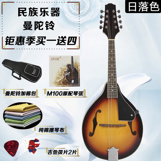 天鹅（SWAN）西洋乐器八弦曼陀铃琴 电声曼陀林吉他琴 民族乐器藏族曼陀铃琴 电声款透明黑亮光沙比利材质