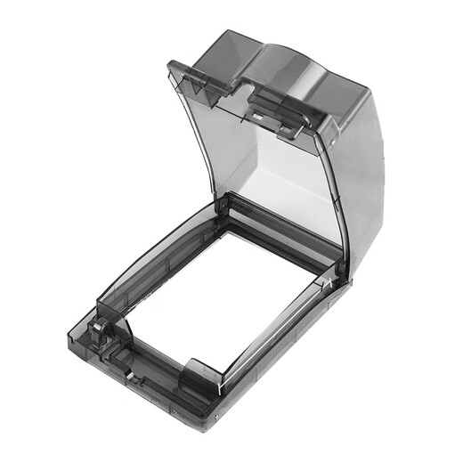 Zhongmi Socket Waterproof Cover Transparent Socket Waterproof Box Socket Protective Cover Protective Cover Switch Protective Cover Splash-proof Box Paste Heightened and Longened Pure Transparent-1 PC