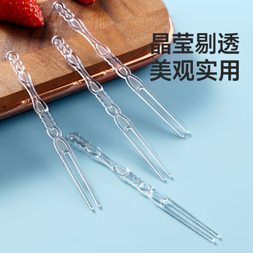 Meliya fruit fork disposable fork food grade dessert cake fruit snack fork 100 pieces