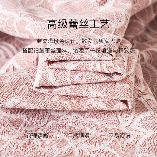 ROEYSHOUSE LOOKIYI beautiful light pink lace dress 2025 summer new light men's bow slim skirt 11965 light pink 2XL