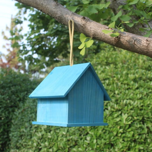 Runhuanian solid wood bird's nest bird's nest decorative bird cage outdoor bird house wooden pearl sparrow bird house peony parrot breeding box large lanyard yellow