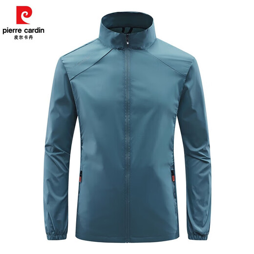 Pierre Cardin sun protection clothing men's summer thin and breathable skin clothing outdoor fishing sun protection clothing jacket gray L