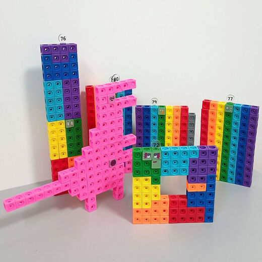 Mingxiang Feixiang Digital Square Cube plano Bloque de construcción digital Número Bloque de construcción 30-100 Toyadores de educación temprana 41-50TPE Square 455 Tarjetas de Tarjetas digitales