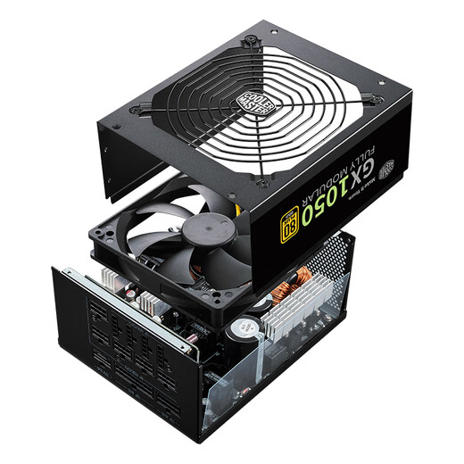 酷冷至尊酷冷至尊 GX650W电源 电脑电源/金牌全模组/支持双CPU/日系主电容/温控风扇/50无损输出 GX1050W金牌全模电源黑色