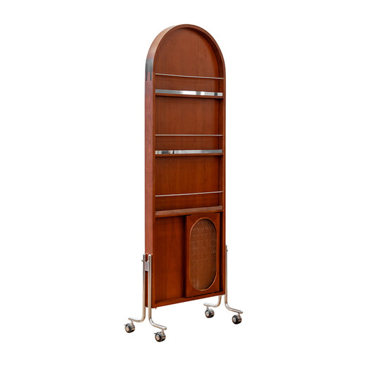 Xilu Rama dressing mirror simple medieval solid wood full-body mirror home bedroom fitting mirror movable with roller floor-standing mirror Rama dressing mirror