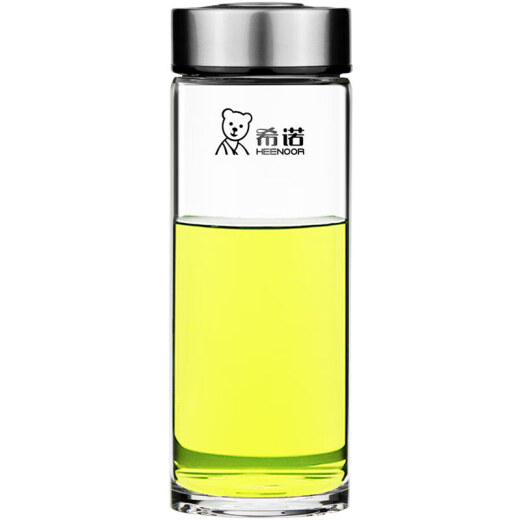 Heenoor Store Flagship oficial de Heeno Copa de vidrio de una sola capa Portable Portable Portable Copa de agua resistente al calor Hogar simple Copa de té de gran capacidad para tazas Taza de 695 ml de viernes con malla de filtro