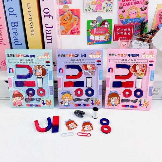 儿童磁铁实验套装玩具早教益智实验玩具 颜色随机 磁铁套装