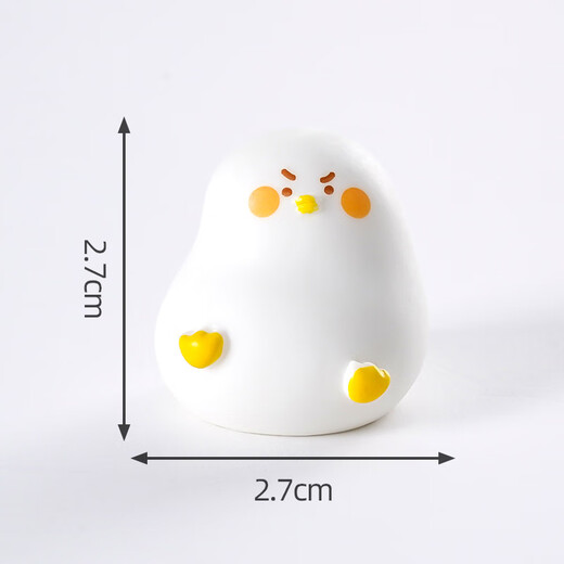 微景观创意可爱水豚卡皮巴拉小公仔盆栽装饰配件桌面动物小摆件 搞怪小白鸭【组合装6个】