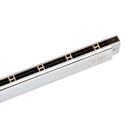 
Guoguang professionally plays imported gong harmonica 24-hole limited edition polyphonic harmonica C tune (silver)