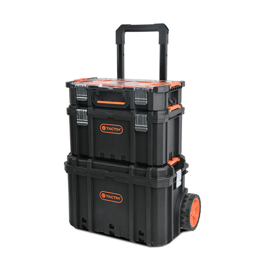 Tactix Trolley Toolbox Storage Box Stacked Multi-Layer Function Box Full Set Industrial Grade Large Capacity Household 320382