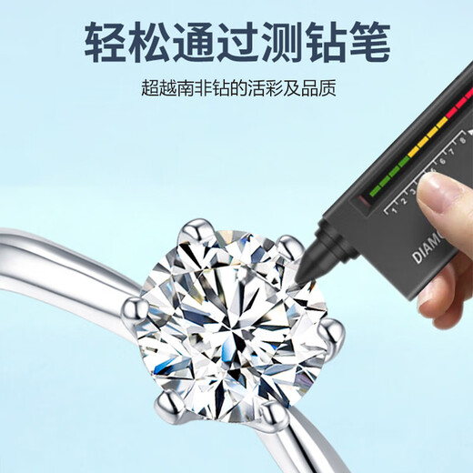 DR. DARLING moissanite diamond ring for women, one carat, a wedding, engagement, and birthday gift for your girlfriend, for your wife, six-pointed star diamond ring - 1 carat, available/next day delivery