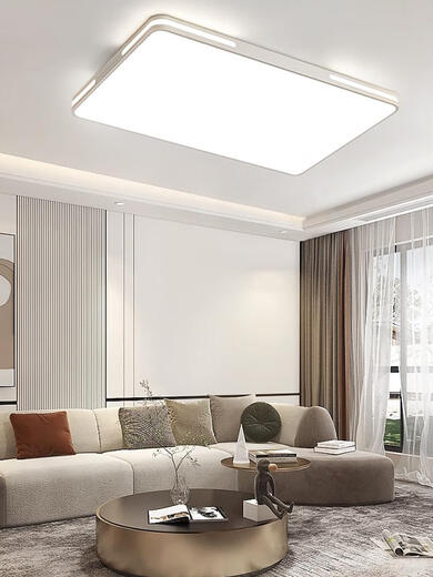 Xuanzhi Quasi-Full Spectrum Package Zhongshan Lamp Living Room Light Main Light Modern Simple Atmospheric Rectangular Ceiling Light Headlight Full Spectrum Eye Protection Ra9738*38CM-36W