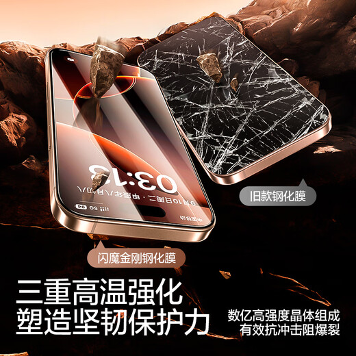Flash Magic is suitable for Apple 16/16pro tempered film iphone16promax mobile phone film non-full screen without black edges 16plus high-definition anti-fingerprint explosion-proof anti-fall 15 protective film ultra-clear anti-explosion anti-fingerprint 2 pieces + artifact Apple 16ProMax