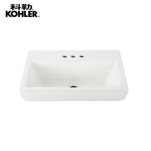 科勒（KOHLER）K-14715X台盆卫生间陶瓷方形艺术盆浴室柜洗手盆洗
