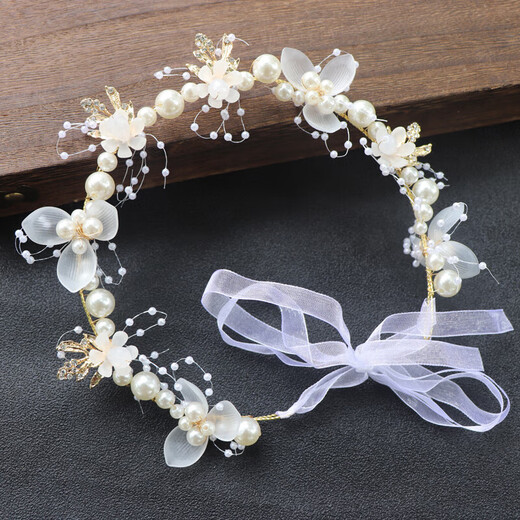 Garland headband headband crown girl princess Korean headdress performance flower girl accessories headband forest blue