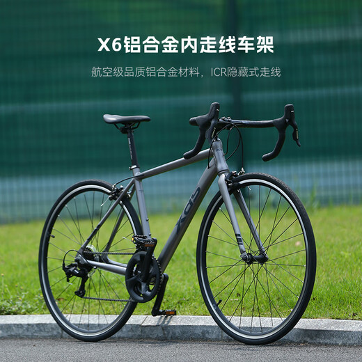 Xidesheng Road Bike RC160 Cycling Sports Adulto Adolescente Fitness Estudiante Transmisión de velocidad Fog de una sola niña gris/brillo 480 mm (165-175 cm)